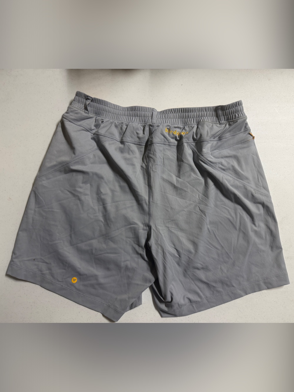 Birddogs Gray Athletic Shorts with Yellow Waistband - Picture 3 of 6
